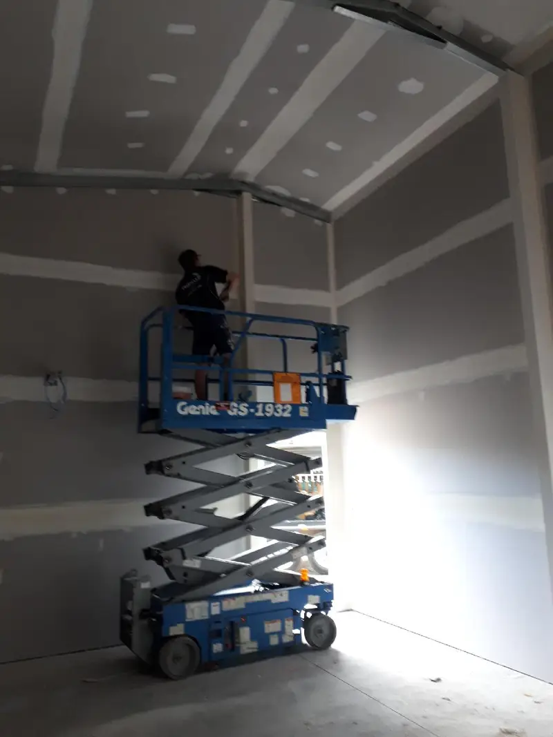 Completed commercial plastering on walls and ceilings in Seymour business premises